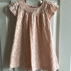 Baby Gap Girls Light Pink Lace Short-sleeve Dress - Size 3T